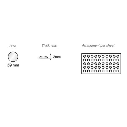 Paracolpi adesivi in silicone Beige 8x22mm - 30 pezzi NTP 