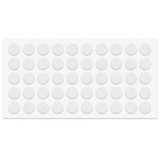 Paracolpi adesivi in silicone Bianco Ø10mm - 30 pezzi