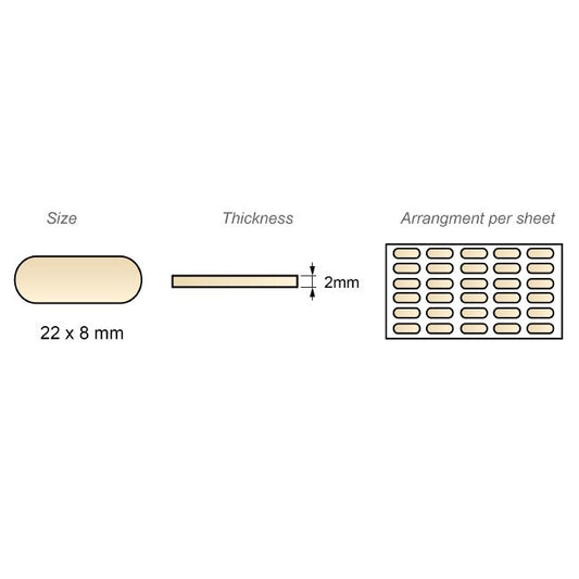 Paracolpi adesivi in silicone Nero 8x22mm - 30 pezzi NTP 