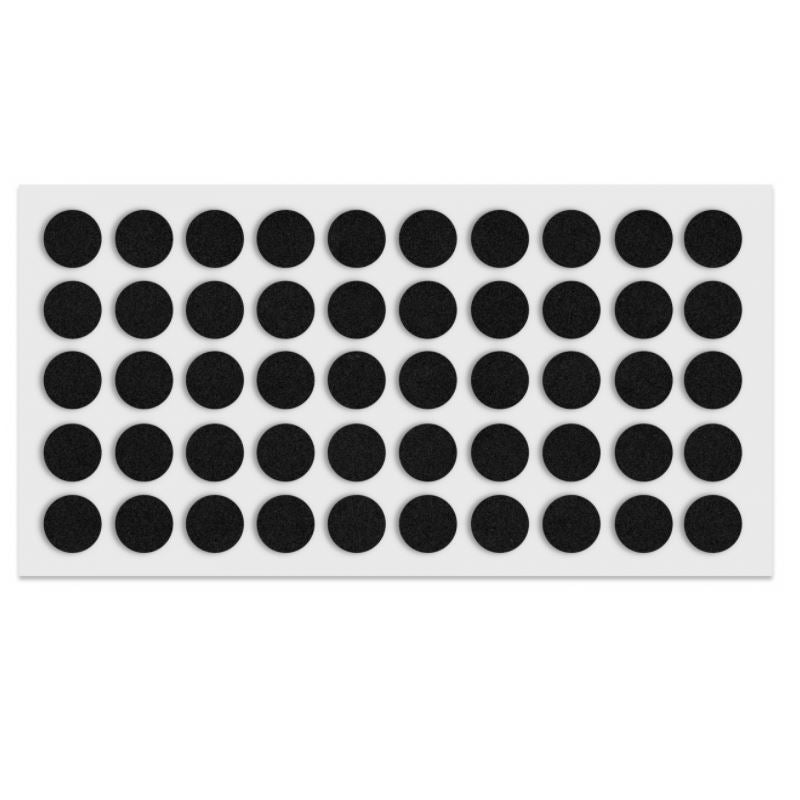 Paracolpi adesivi in silicone Nero Ø10mm - 30 pezzi NTP Nero 