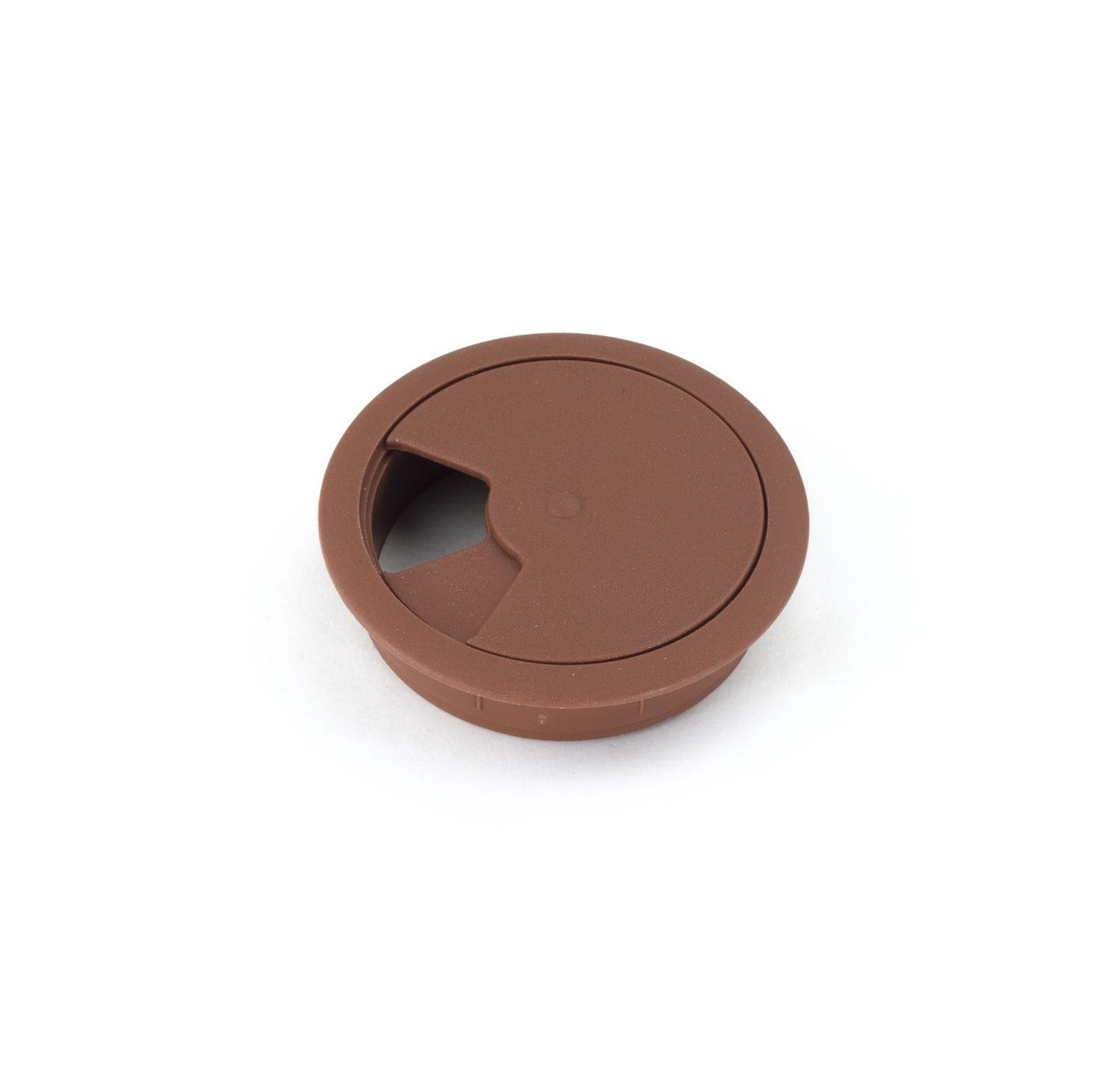 Passacavo in plastica per scrivania Ø60mm - Extra marrone scuro Furnica 