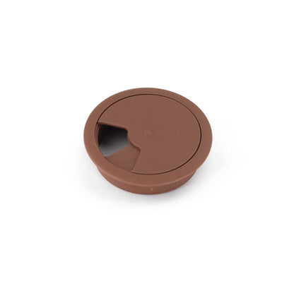 Passacavo in plastica per scrivania Ø60mm - Extra marrone scuro Furnica 