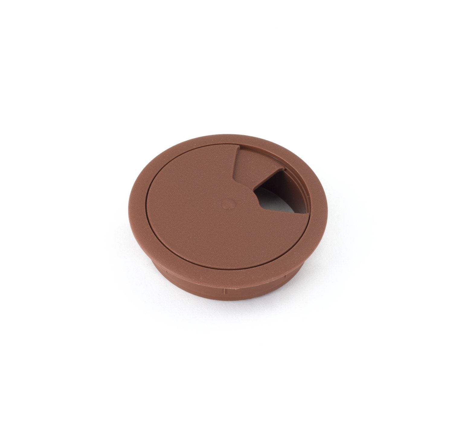 Passacavo in plastica per scrivania Ø60mm - Extra marrone scuro Furnica 