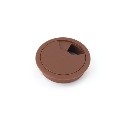 Passacavo in plastica per scrivania Ø60mm - Extra marrone scuro Furnica 
