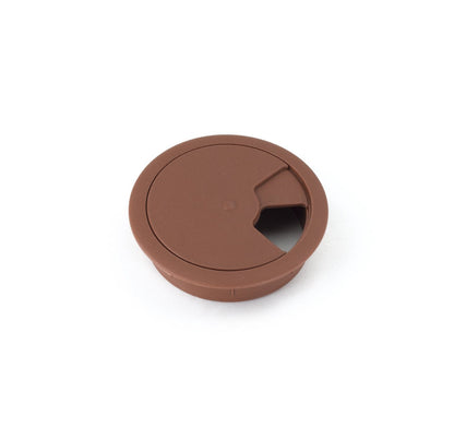 Passacavo in plastica per scrivania Ø60mm - Extra marrone scuro Furnica 