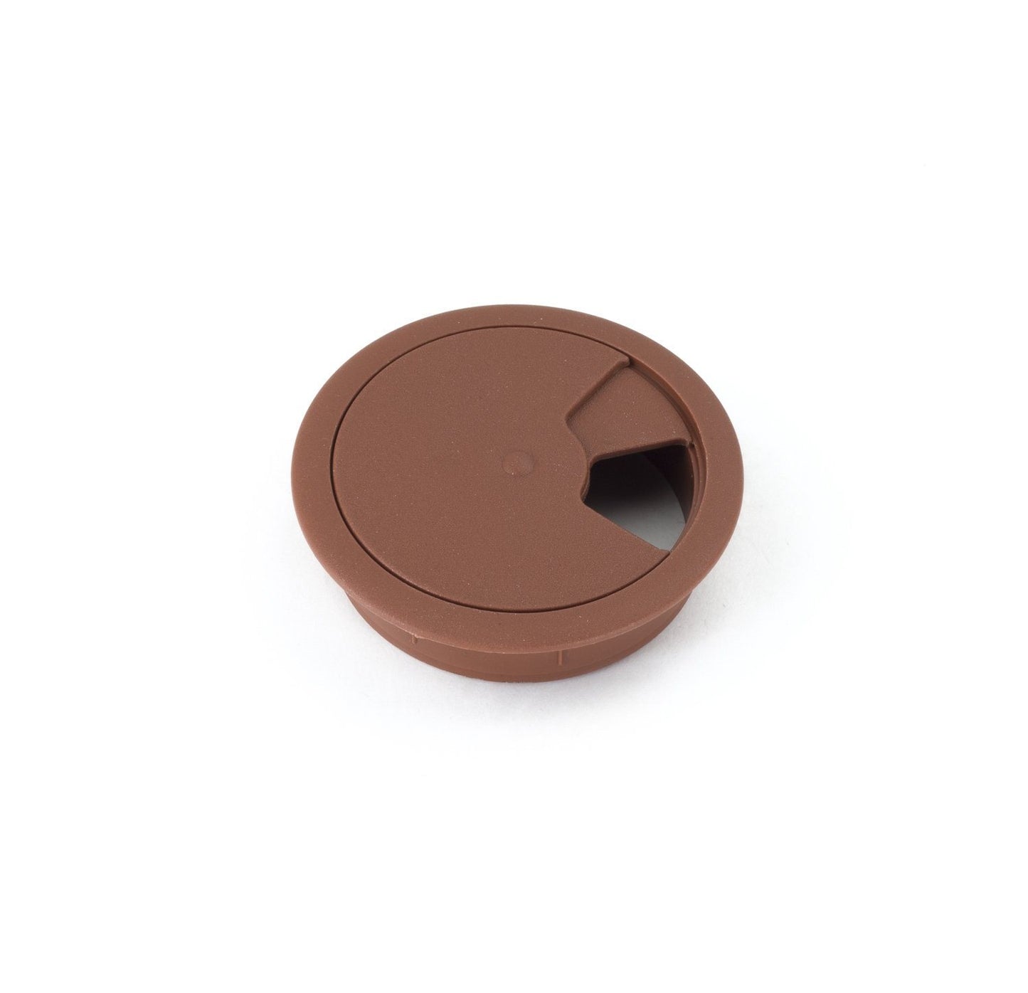 Passacavo in plastica per scrivania Ø60mm - Extra marrone scuro Furnica 