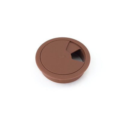 Passacavo in plastica per scrivania Ø60mm - Extra marrone scuro Furnica 