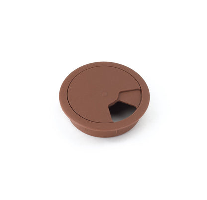 Passacavo in plastica per scrivania Ø60mm - Extra marrone scuro Furnica 