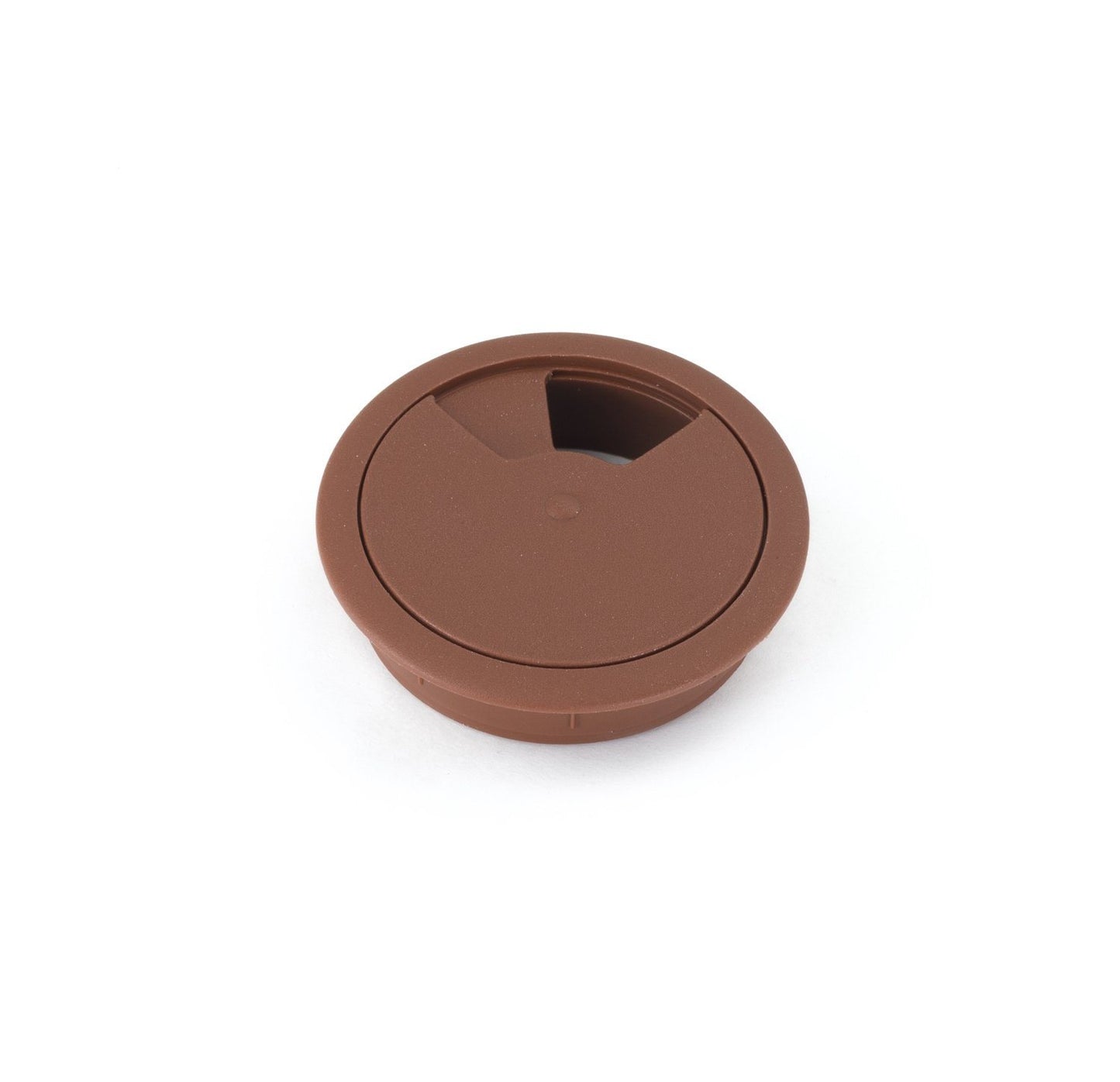 Passacavo in plastica per scrivania Ø60mm - Extra marrone scuro Furnica 