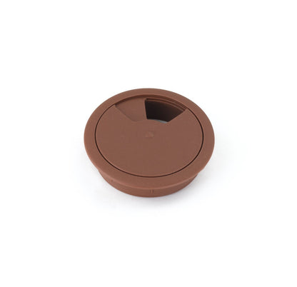 Passacavo in plastica per scrivania Ø60mm - Extra marrone scuro Furnica 