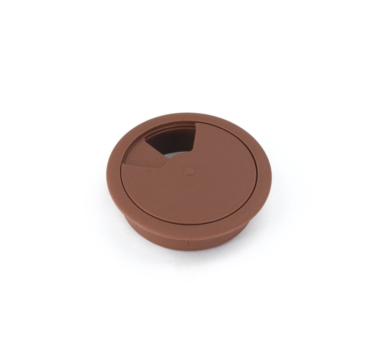 Passacavo in plastica per scrivania Ø60mm - Extra marrone scuro Furnica 