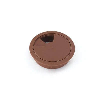 Passacavo in plastica per scrivania Ø60mm - Extra marrone scuro Furnica 