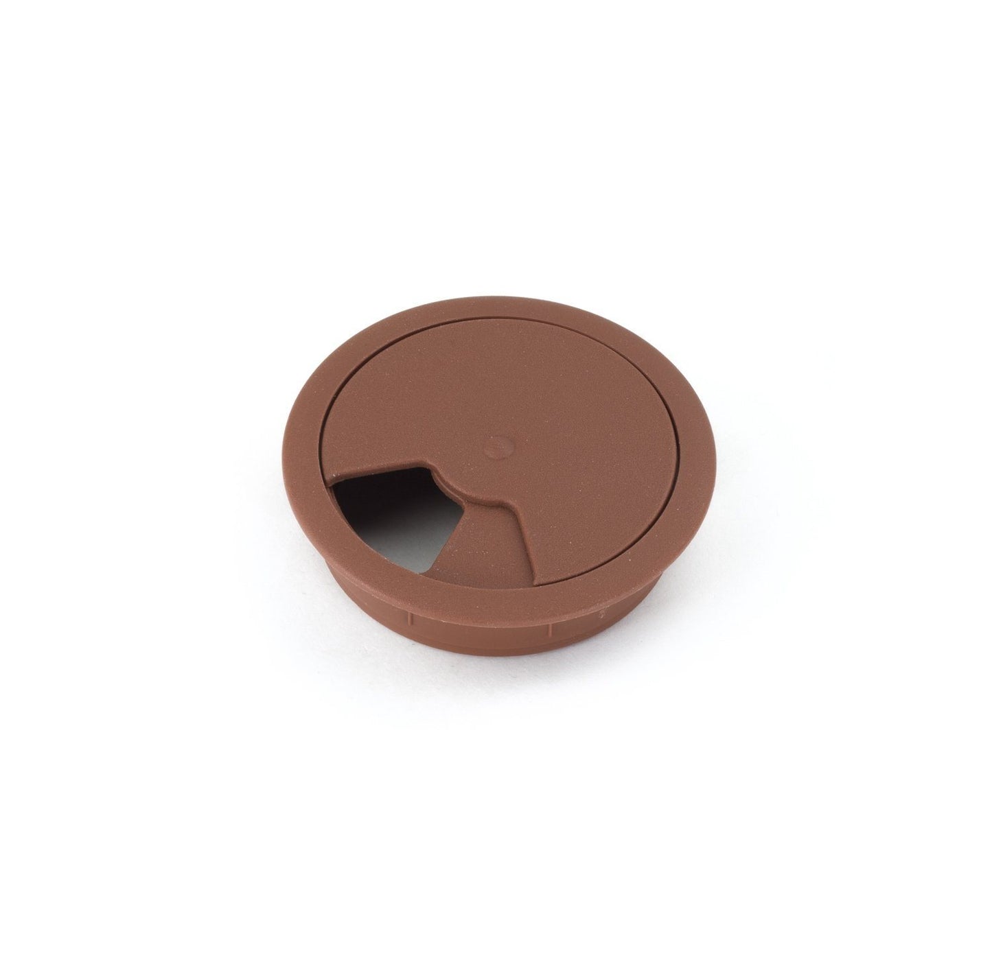 Passacavo in plastica per scrivania Ø60mm - Extra marrone scuro Furnica 
