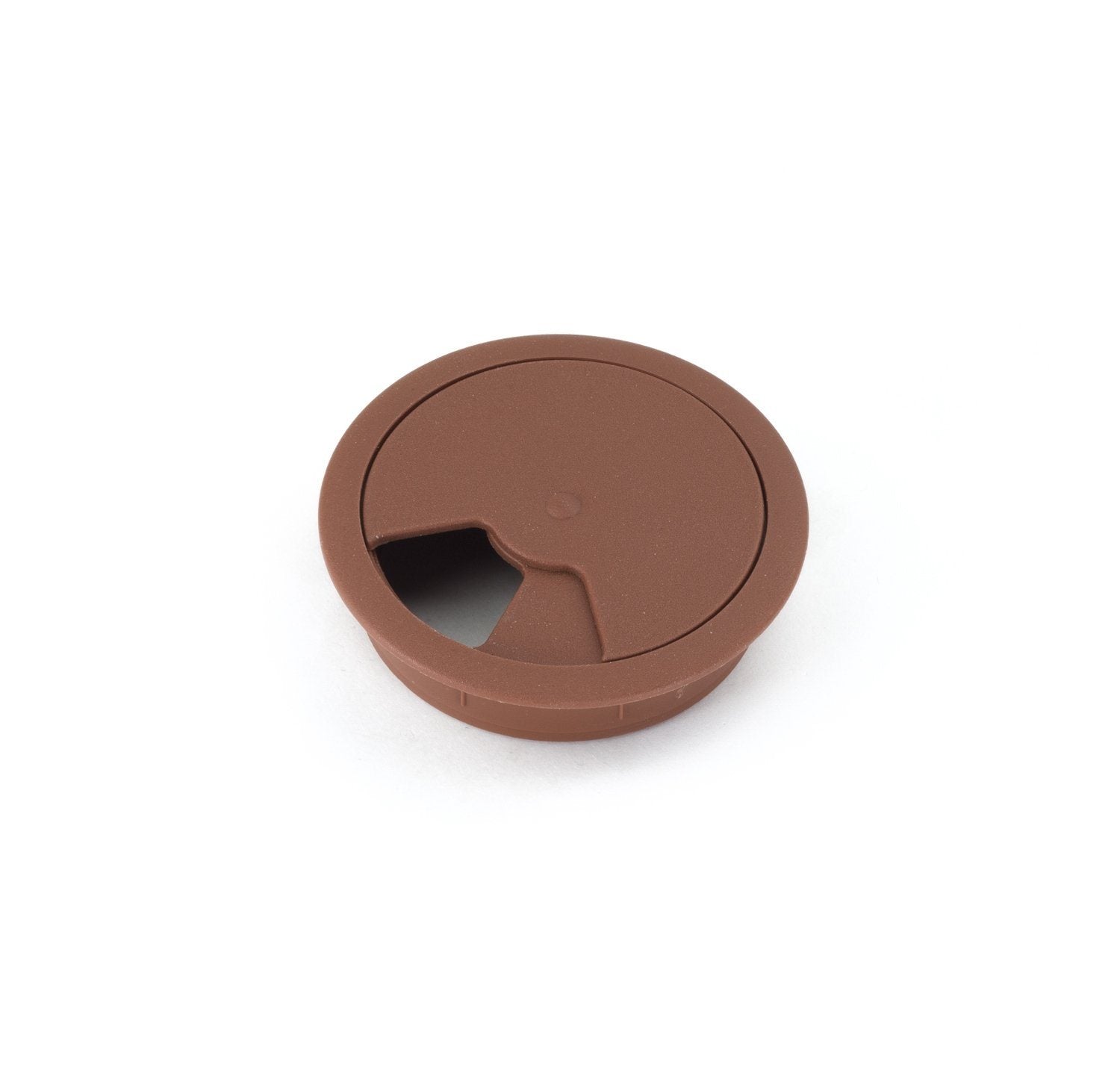 Passacavo in plastica per scrivania Ø60mm - Extra marrone scuro Furnica 