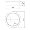 Passacavo in plastica per scrivania Ø60mm - Extra marrone scuro