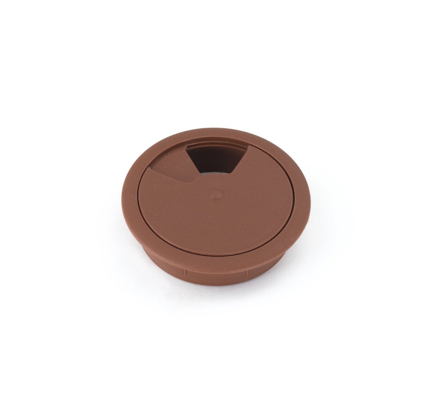 Passacavo in plastica per scrivania Ø60mm - Extra marrone scuro Furnica 