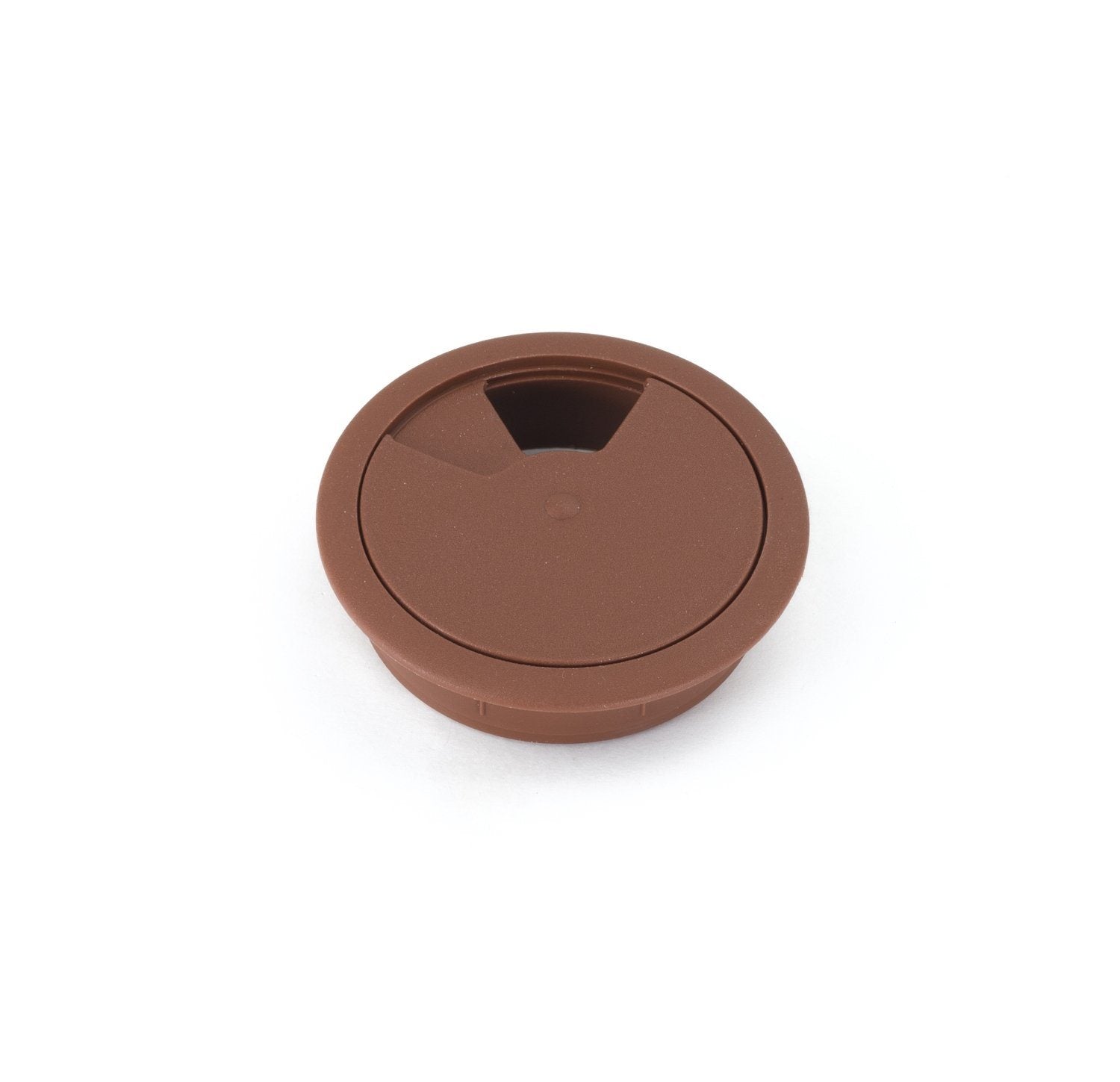 Passacavo in plastica per scrivania Ø60mm - Extra marrone scuro Furnica 
