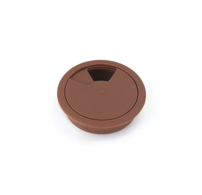 Passacavo in plastica per scrivania Ø60mm - Extra marrone scuro Furnica 