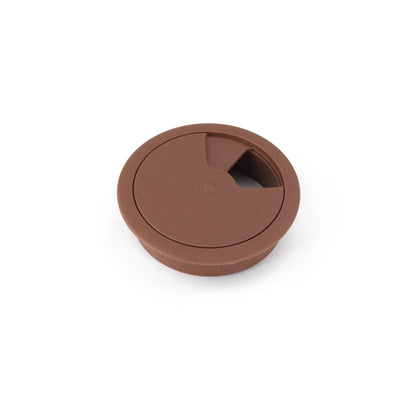 Passacavo in plastica per scrivania Ø60mm - Extra marrone scuro Furnica 
