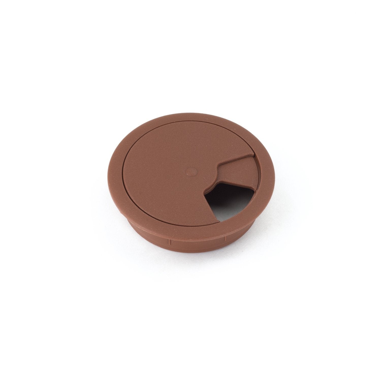Passacavo in plastica per scrivania Ø60mm - Extra marrone scuro Furnica 