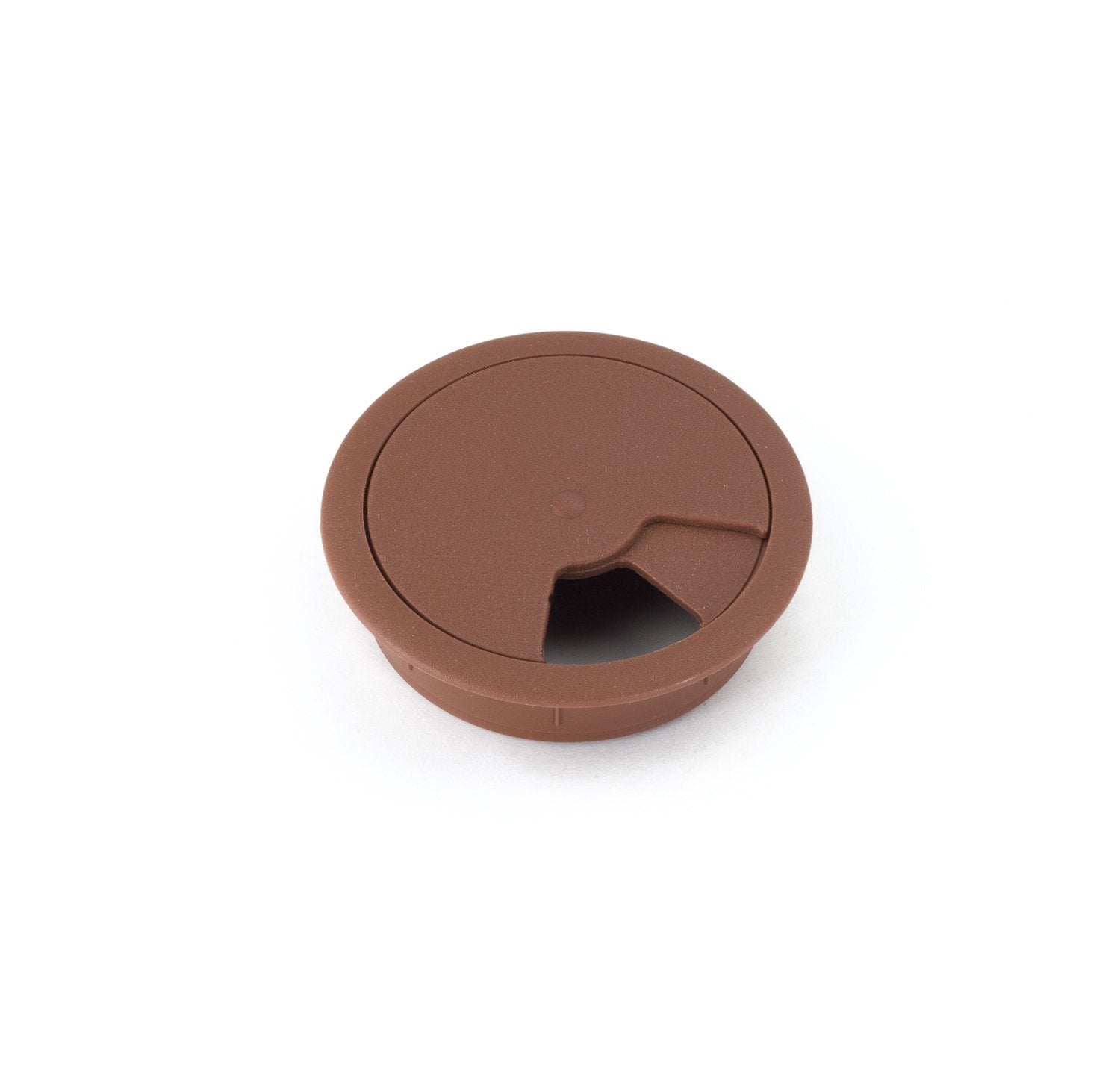 Passacavo in plastica per scrivania Ø60mm - Extra marrone scuro Furnica 