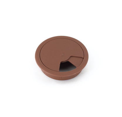 Passacavo in plastica per scrivania Ø60mm - Extra marrone scuro Furnica 