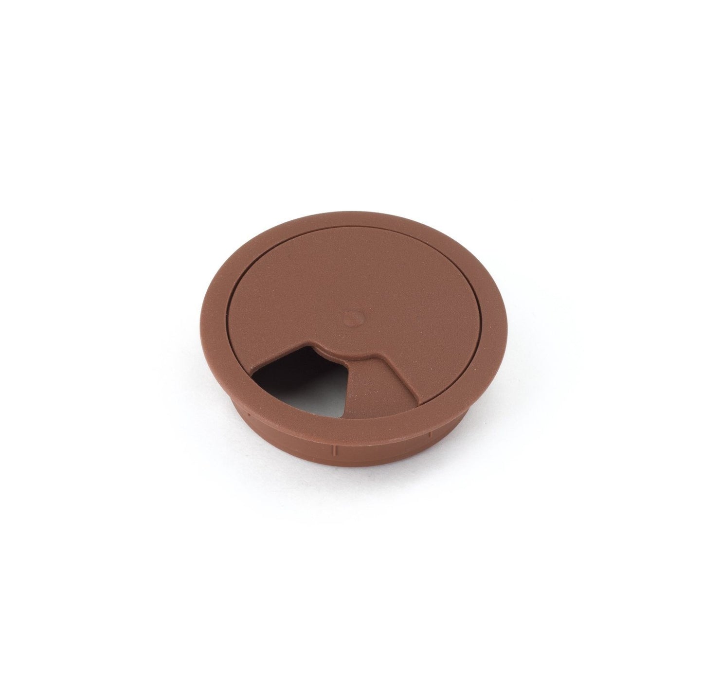 Passacavo in plastica per scrivania Ø60mm - Extra marrone scuro Furnica 