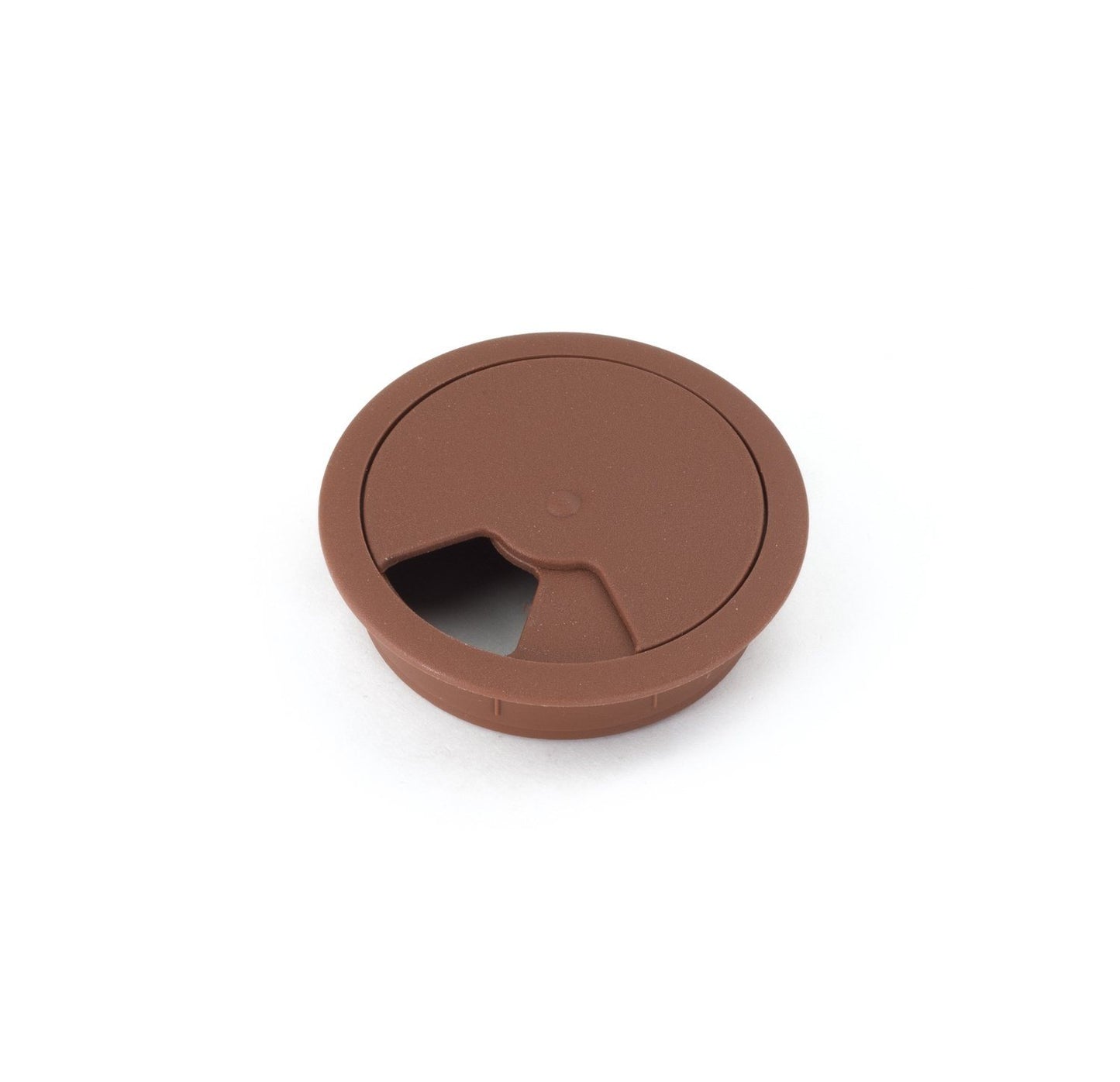 Passacavo in plastica per scrivania Ø60mm - Extra marrone scuro Furnica 