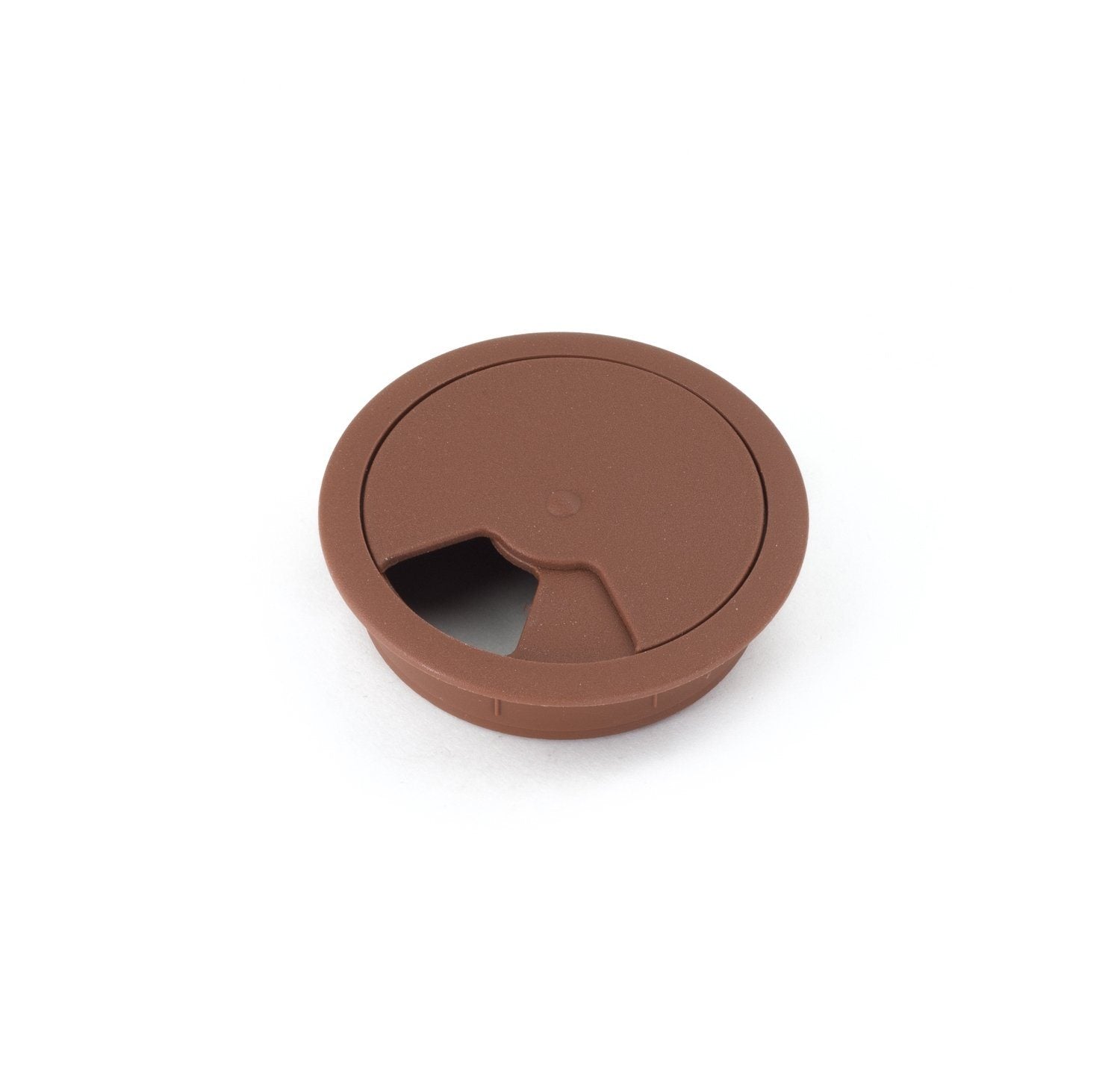 Passacavo in plastica per scrivania Ø60mm - Extra marrone scuro Furnica 