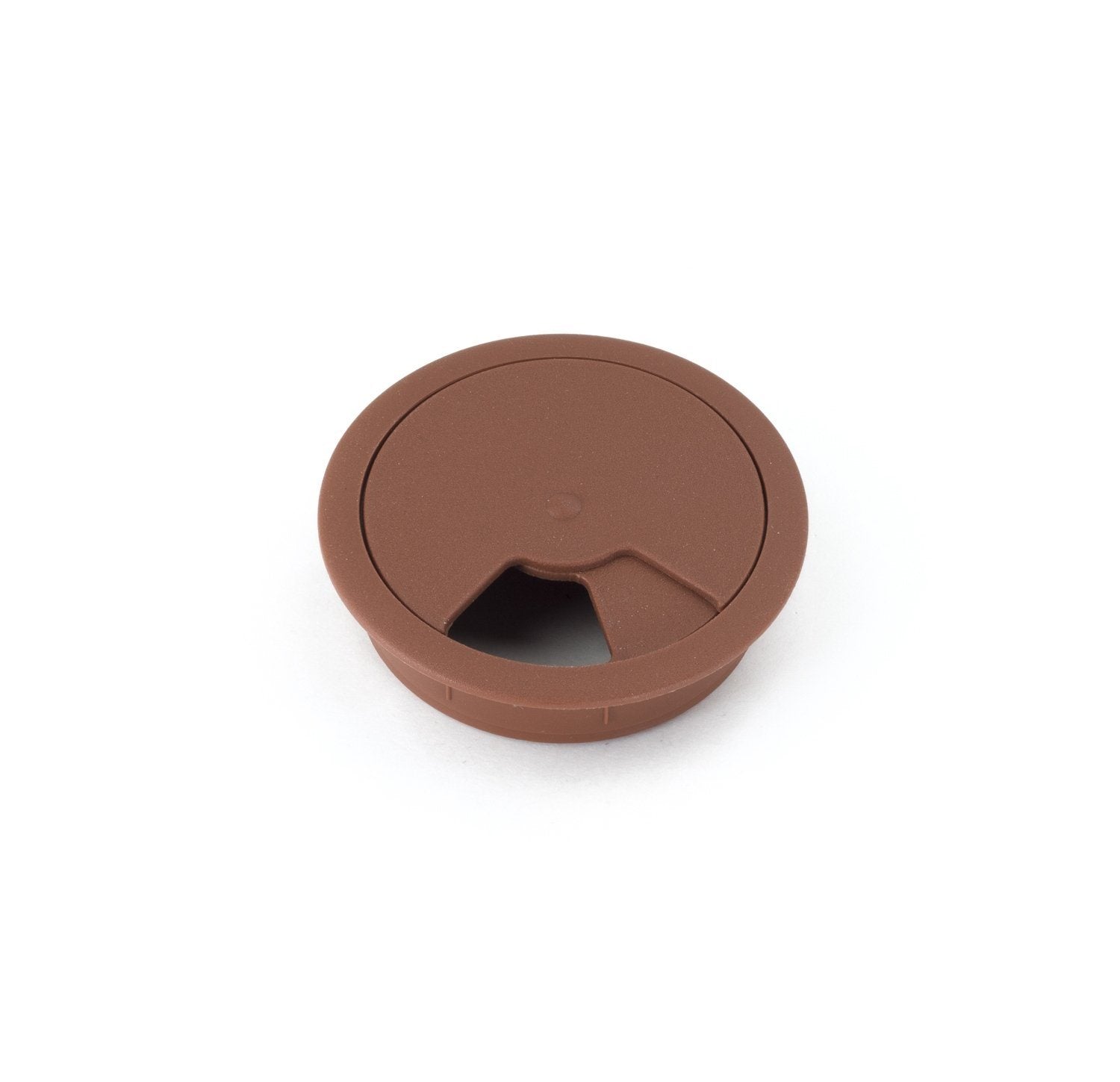 Passacavo in plastica per scrivania Ø60mm - Extra marrone scuro Furnica 