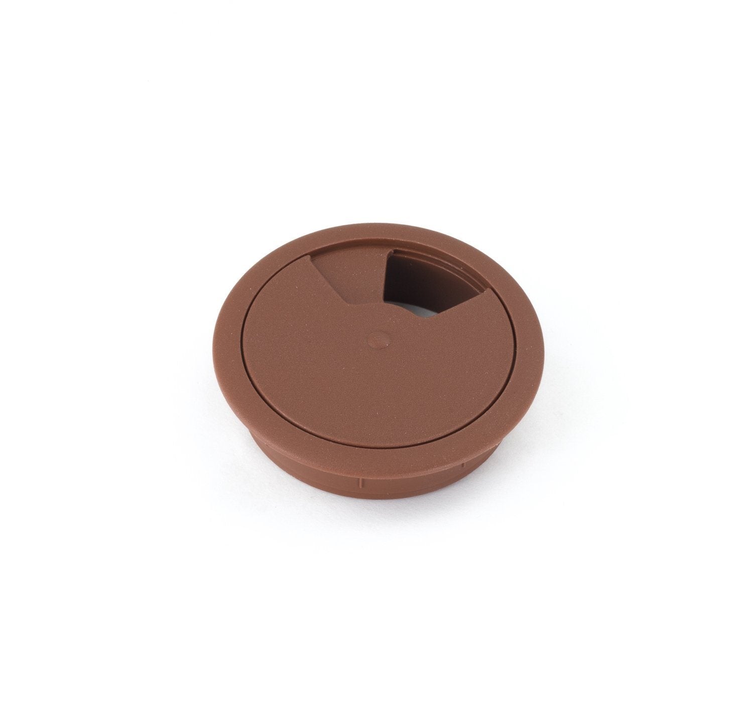 Passacavo in plastica per scrivania Ø60mm - Extra marrone scuro Furnica 