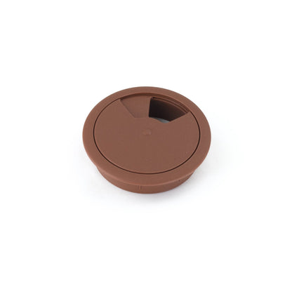 Passacavo in plastica per scrivania Ø60mm - Extra marrone scuro Furnica 