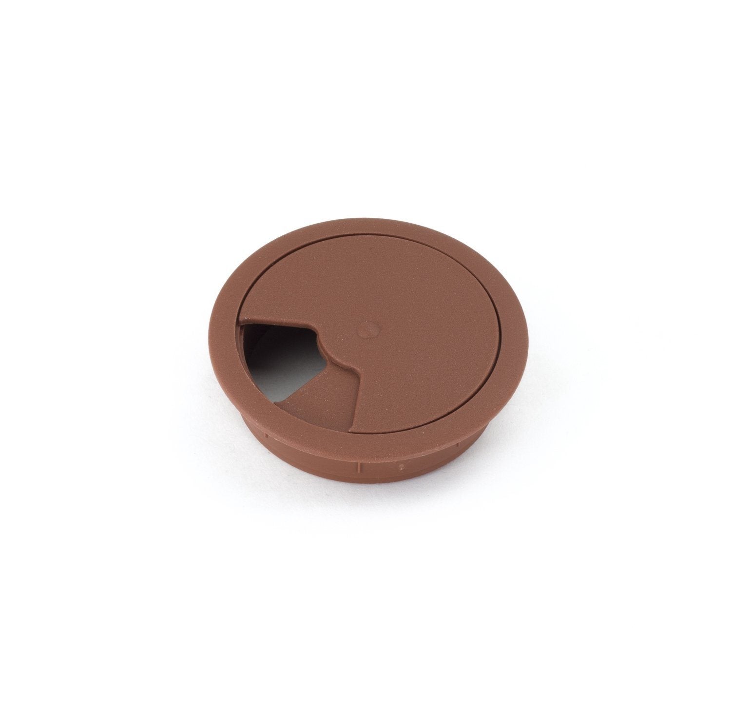 Passacavo in plastica per scrivania Ø60mm - Extra marrone scuro Furnica 