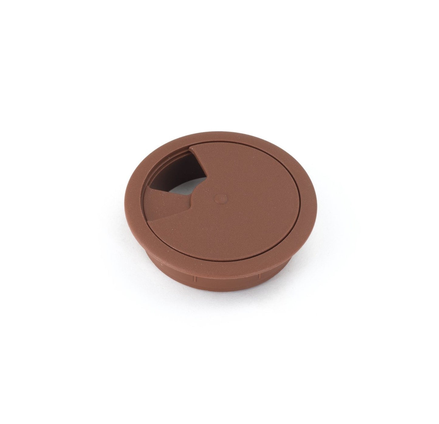 Passacavo in plastica per scrivania Ø60mm - Extra marrone scuro Furnica 