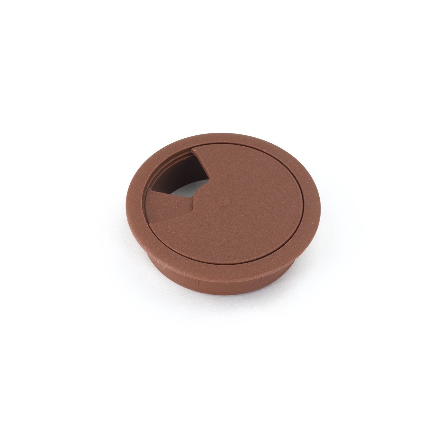Passacavo in plastica per scrivania Ø60mm - Extra marrone scuro Furnica 