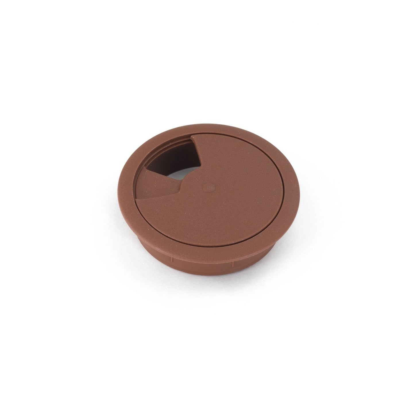 Passacavo in plastica per scrivania Ø60mm - Extra marrone scuro Furnica 