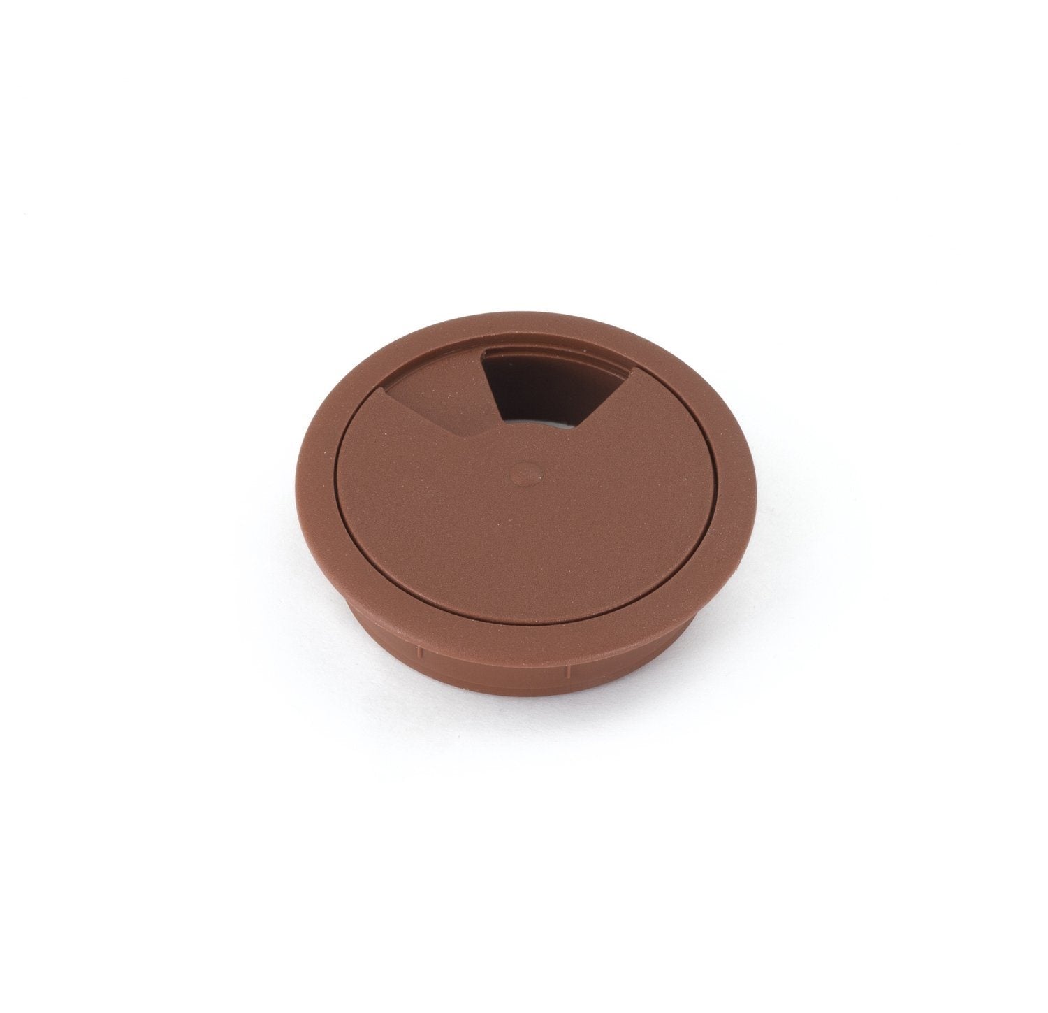 Passacavo in plastica per scrivania Ø60mm - Extra marrone scuro Furnica 
