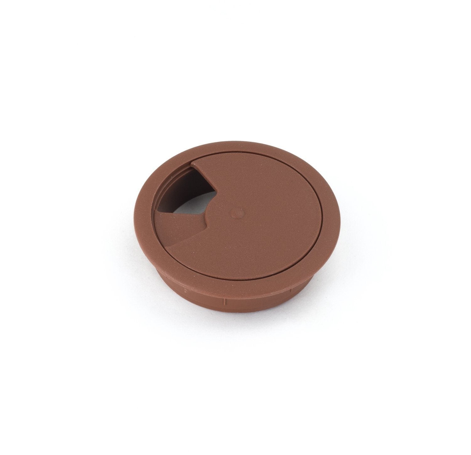 Passacavo in plastica per scrivania Ø60mm - Extra marrone scuro Furnica 