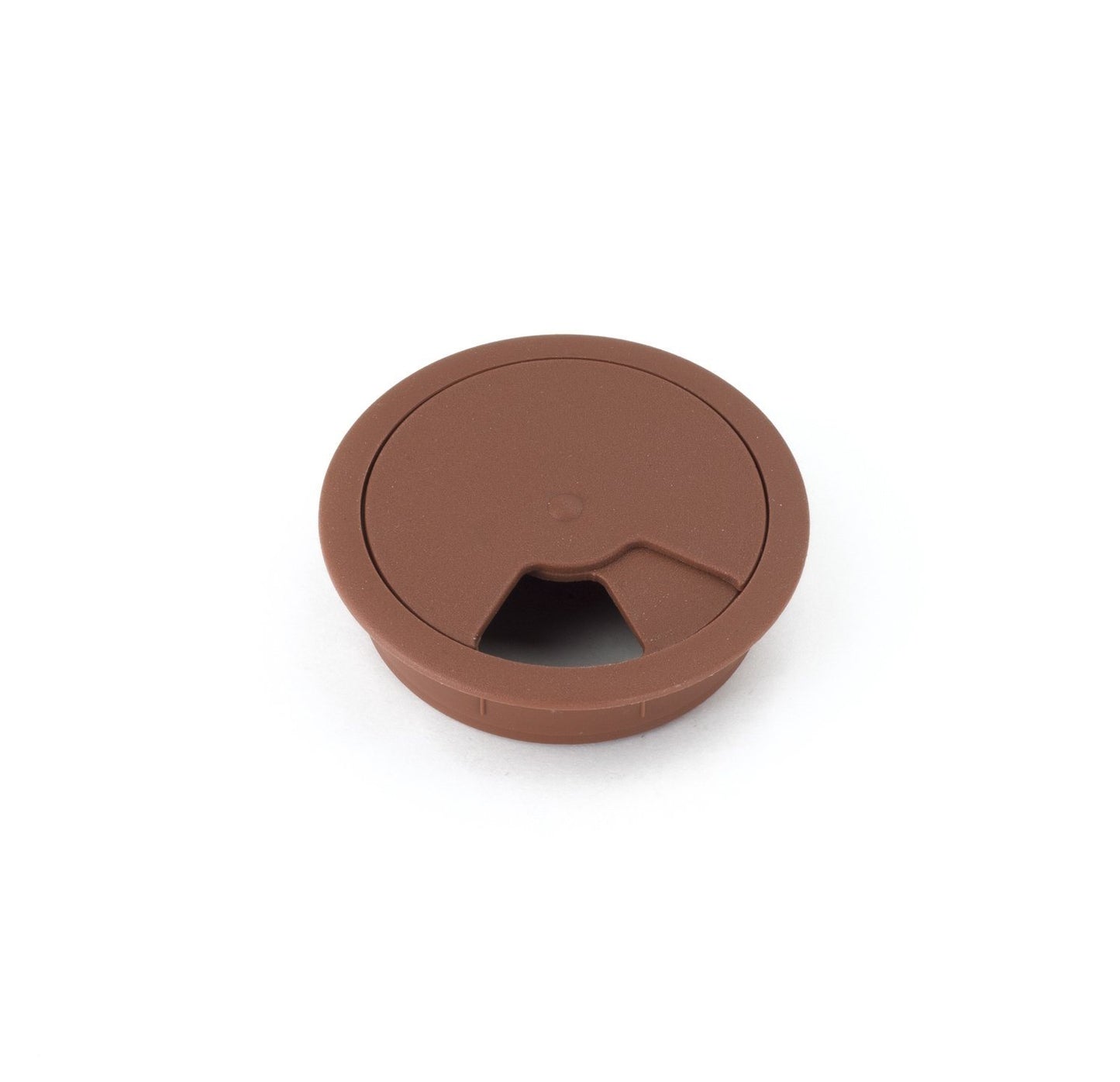 Passacavo in plastica per scrivania Ø60mm - Extra marrone scuro Furnica 