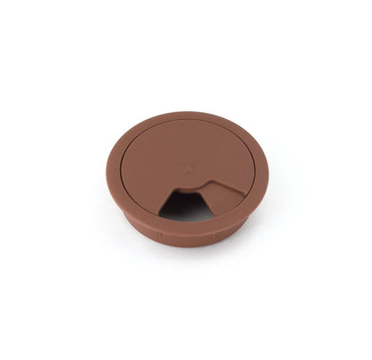 Passacavo in plastica per scrivania Ø60mm - Extra marrone scuro Furnica 