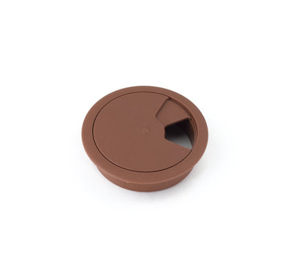 Passacavo in plastica per scrivania Ø60mm - Extra marrone scuro Furnica 