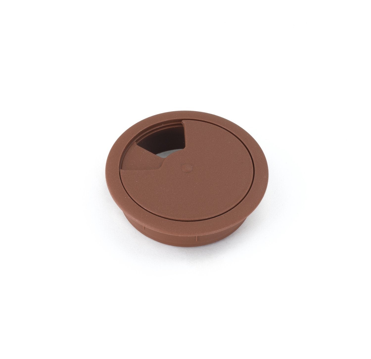 Passacavo in plastica per scrivania Ø60mm - Extra marrone scuro Furnica 