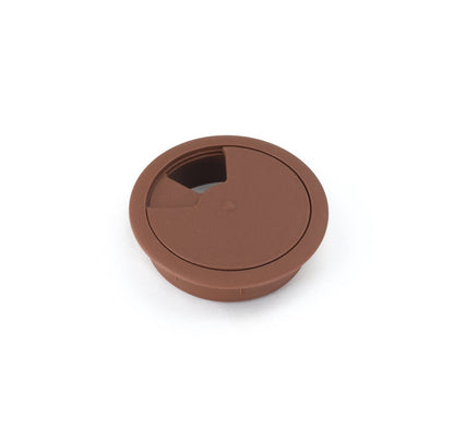 Passacavo in plastica per scrivania Ø60mm - Extra marrone scuro Furnica 