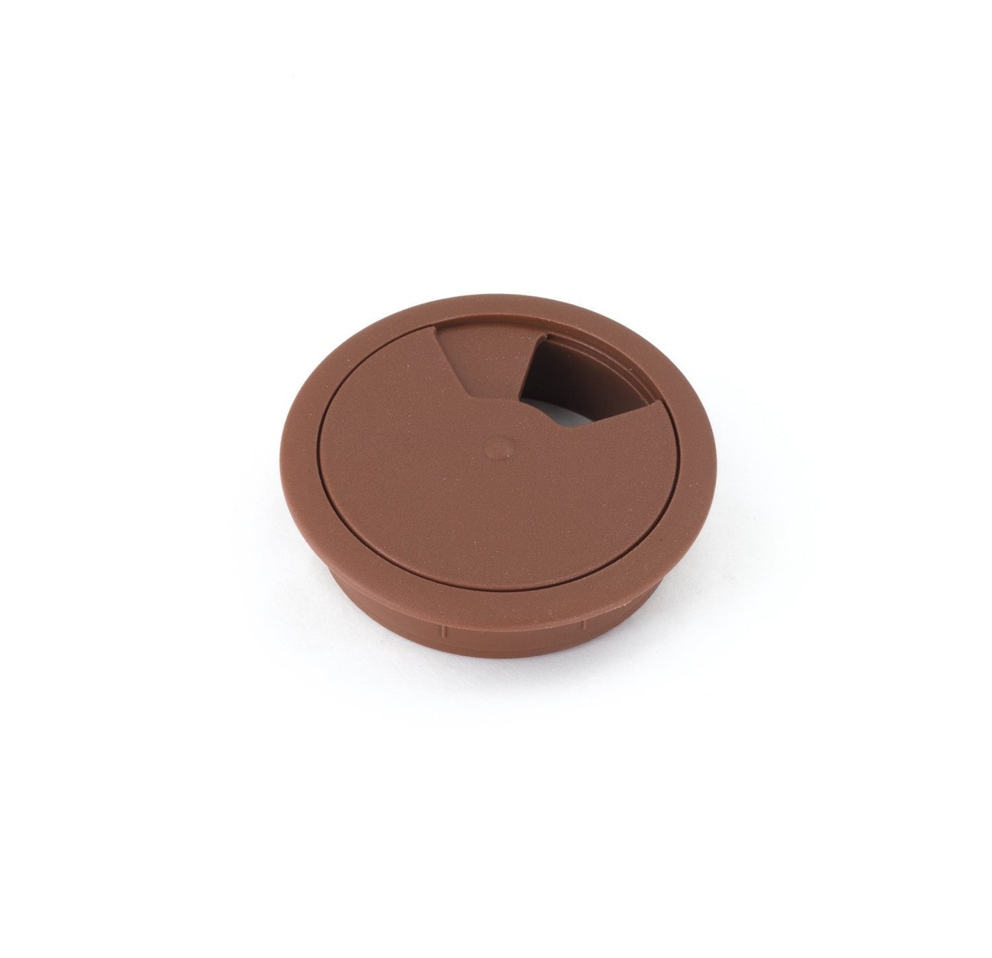 Passacavo in plastica per scrivania Ø60mm - Extra marrone scuro Furnica 