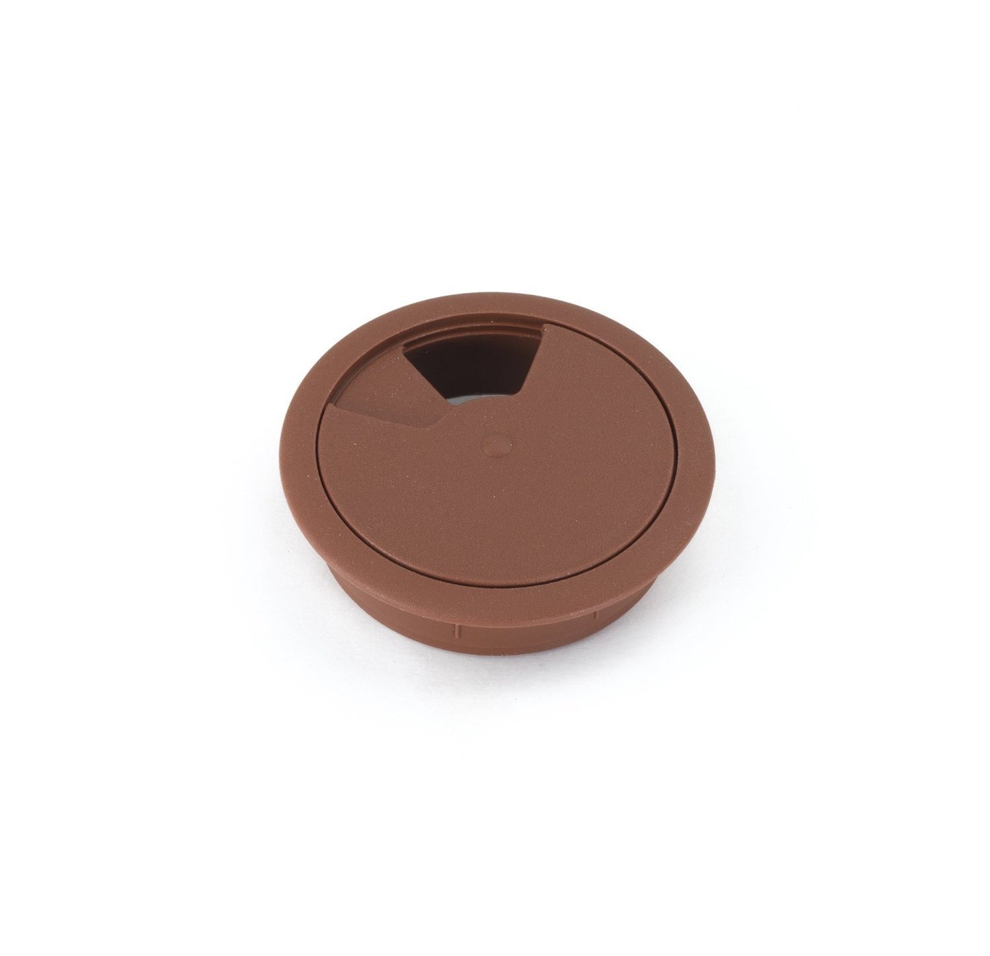 Passacavo in plastica per scrivania Ø60mm - Extra marrone scuro Furnica 