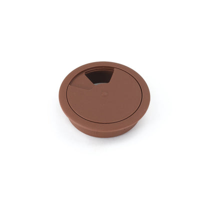 Passacavo in plastica per scrivania Ø60mm - Extra marrone scuro Furnica 