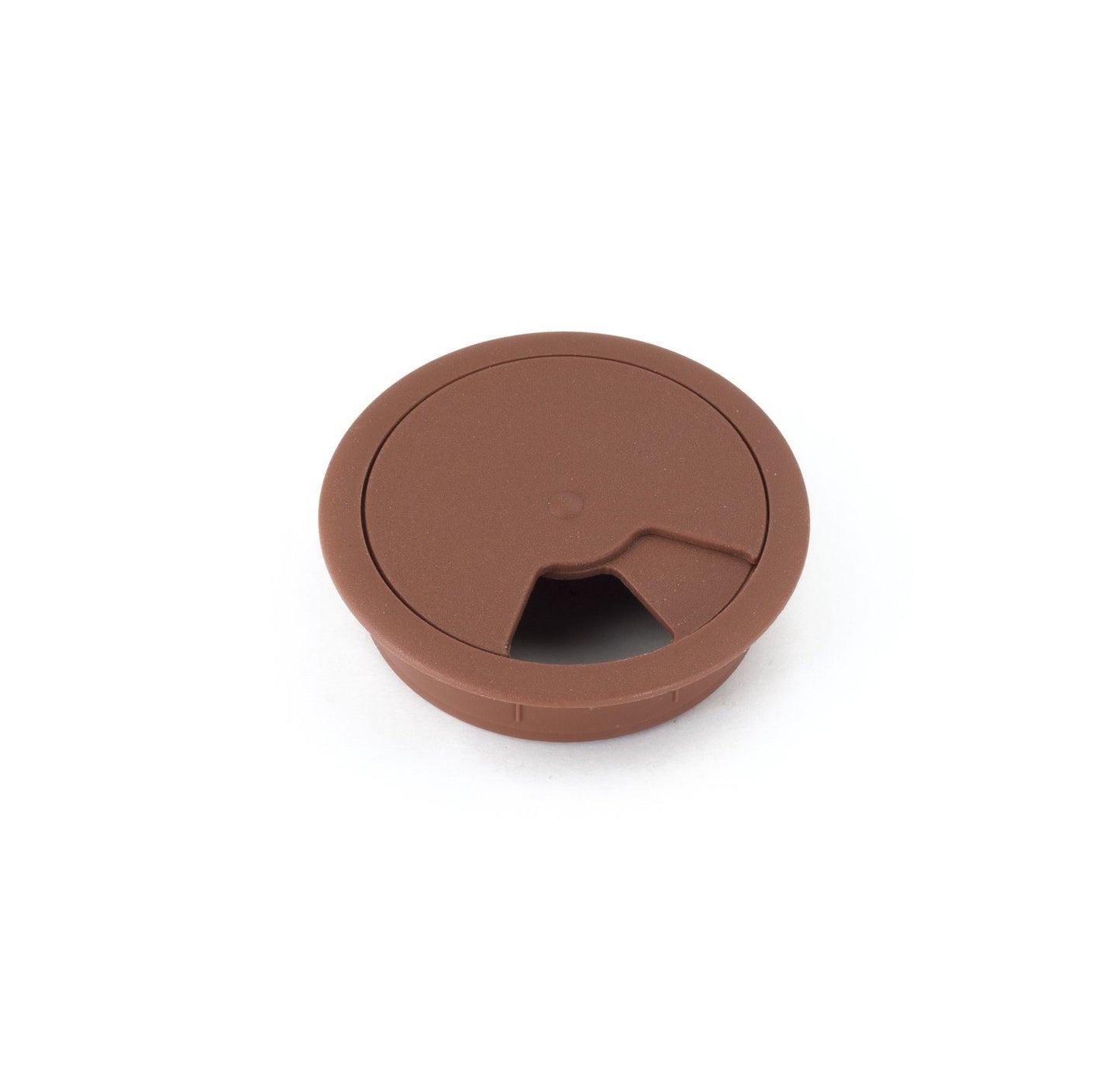 Passacavo in plastica per scrivania Ø60mm - Extra marrone scuro Furnica 