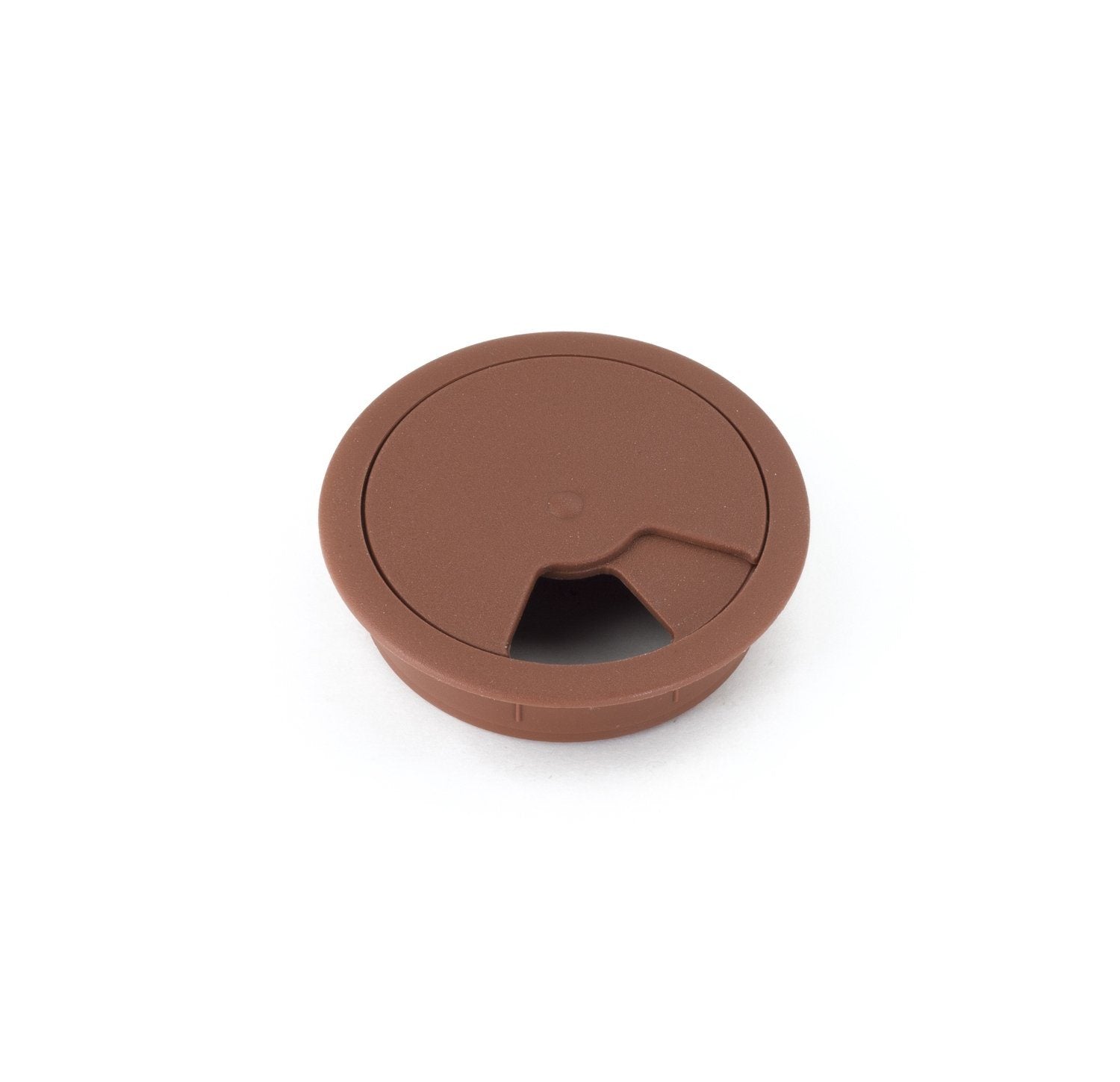 Passacavo in plastica per scrivania Ø60mm - Extra marrone scuro Furnica 