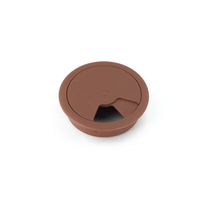 Passacavo in plastica per scrivania Ø60mm - Extra marrone scuro Furnica 