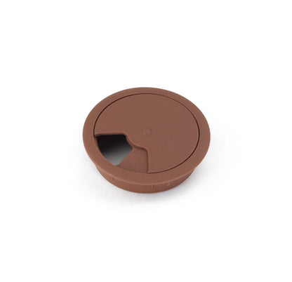 Passacavo in plastica per scrivania Ø60mm - Extra marrone scuro Furnica 